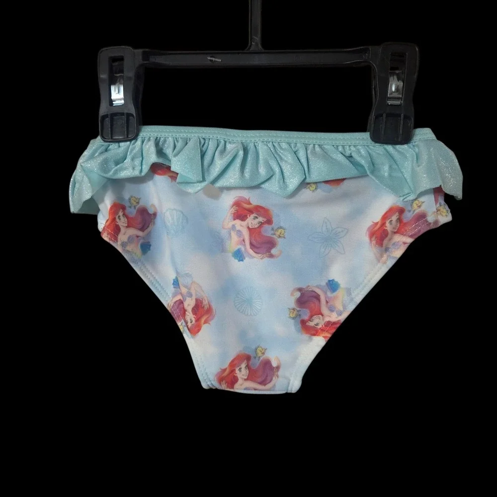 NWT Disney Princess Little Mermaid 3 Piece Swimsuit Set Sz 2T Tankini w/Cover Up